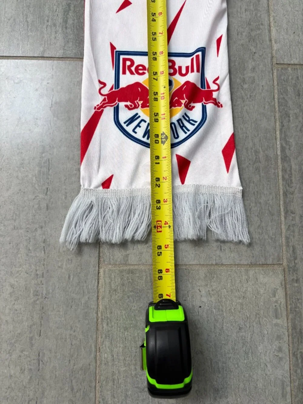 New York Red Bulls Double Sided Satin Soccer Scarf Red White